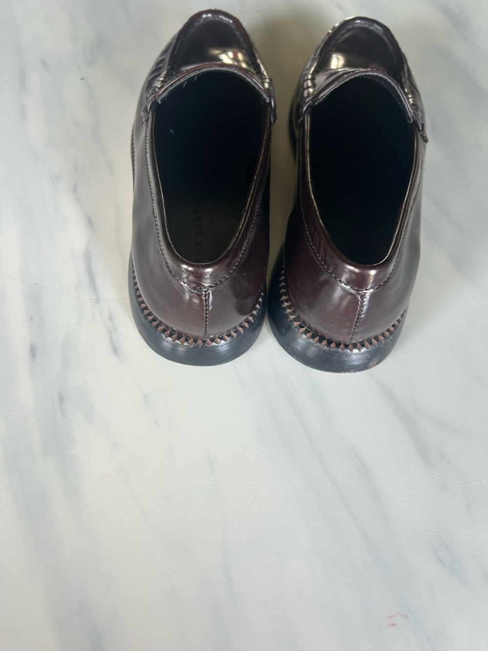 Freda Salvador Espresso Brown Leather Penny Loafers - Picture 4 of 6